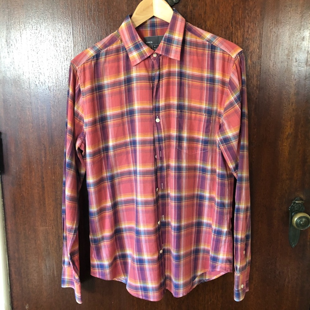 Vince red/orange plaid